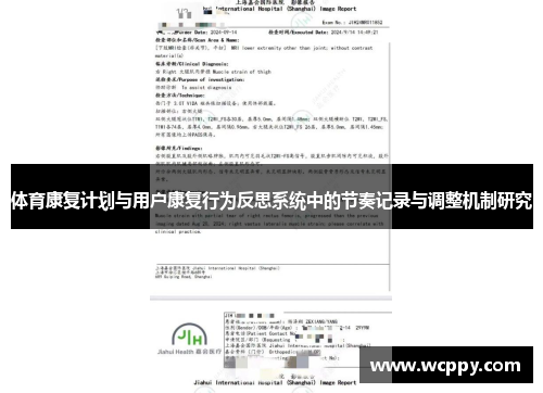 体育康复计划与用户康复行为反思系统中的节奏记录与调整机制研究